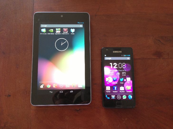 Nexus 7 vs Galaxy S2