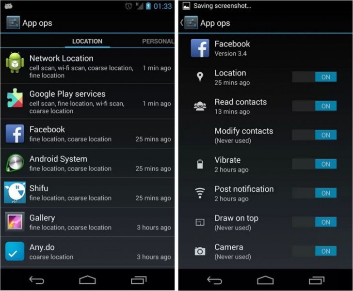 Android 4.3 App Ops
