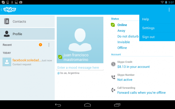 Skype 4.0 para Android (4)