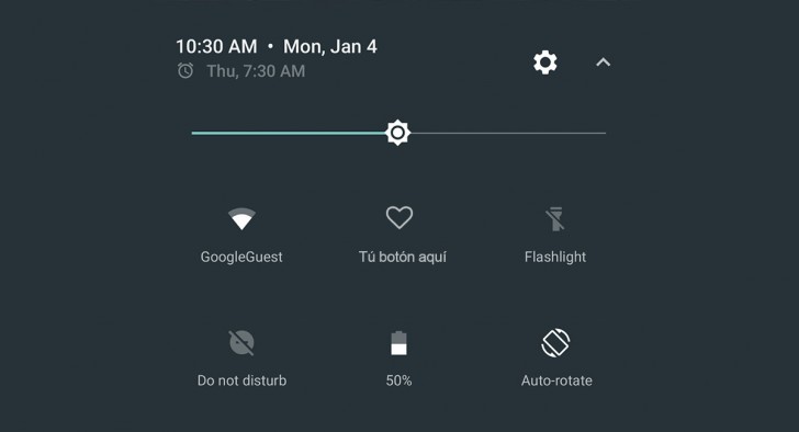 Android N - Panel de notificaciones